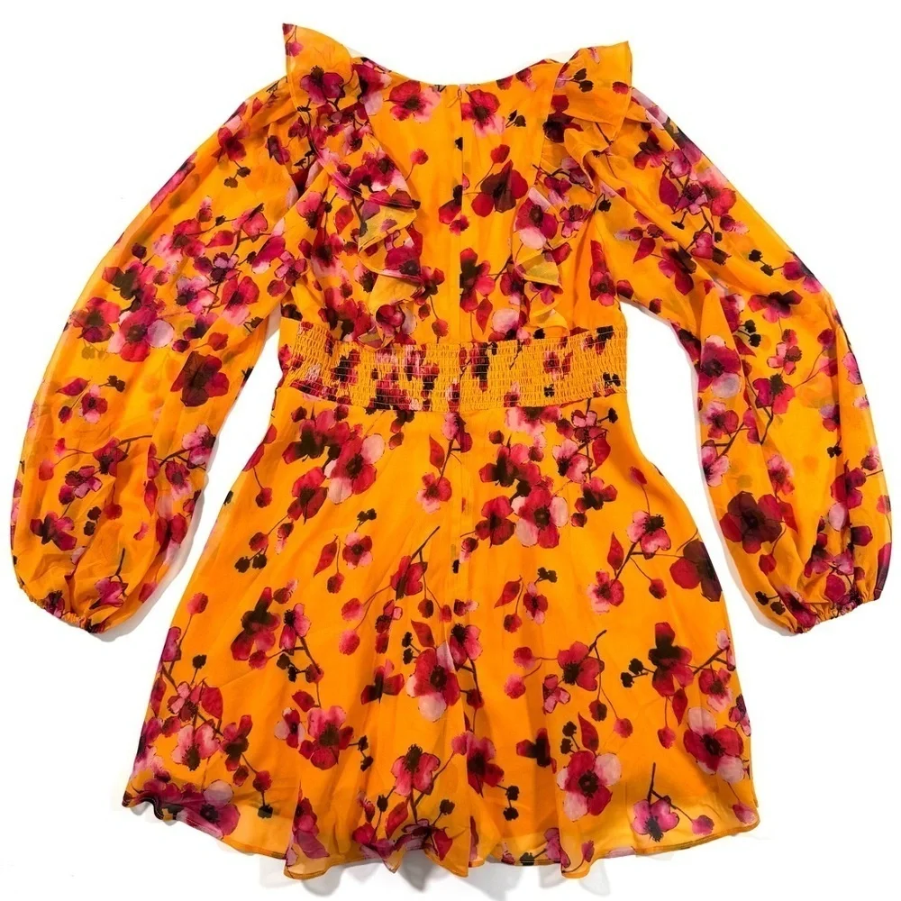 Hutch Deep V Floral Romper Size Medium Anthropologie - Picture 3 of 8